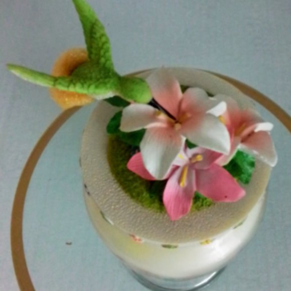 Vintage AVON Jar Candle with Ceramic Hummingbird Topper * NEW - Picture 5 of 7